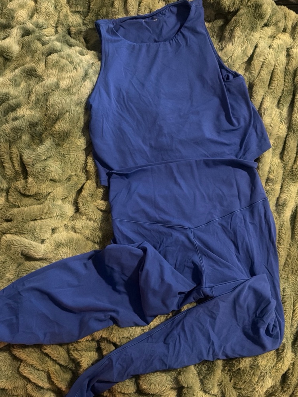 Women’s Sleeveless workout set in Royal Blue